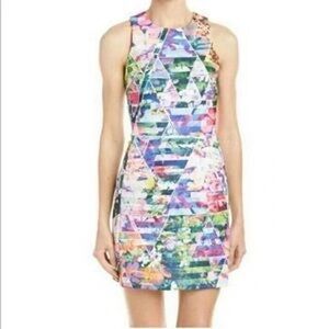 Amanda Uprichard Geometric Garden Print Dress, size M, EUC